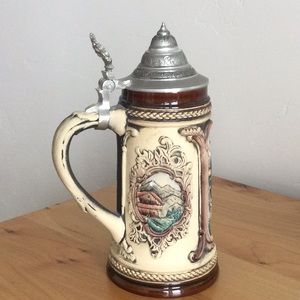 Handarbeit Stoneware German Beer Stein 👁️